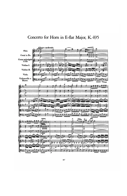 First page of Horn Concerto