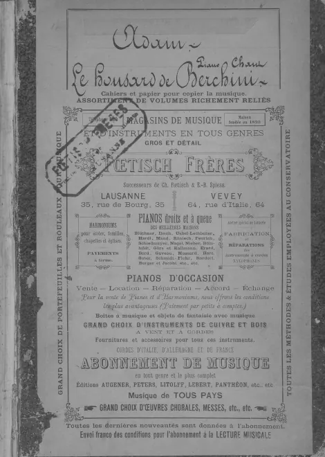 First page of Le Houzard de Berchini