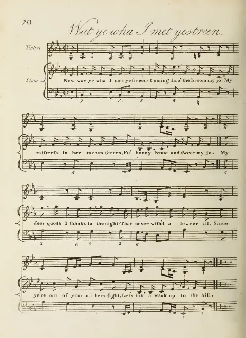 First page of Wat ye wha I met yestreen, Hob.XXXIa:69