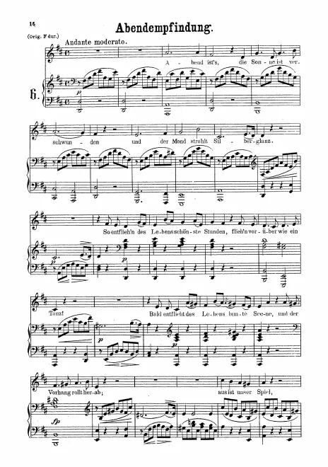 First page of Abendempfindung ; Abend-empfindung