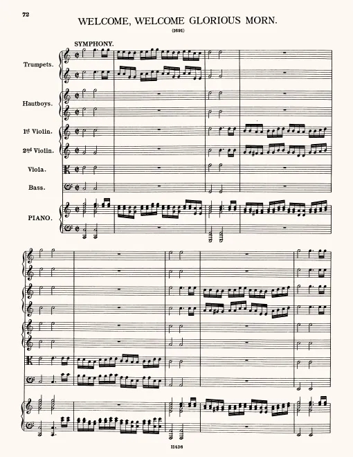 First page of Welcome, Welcome Glorious Morn