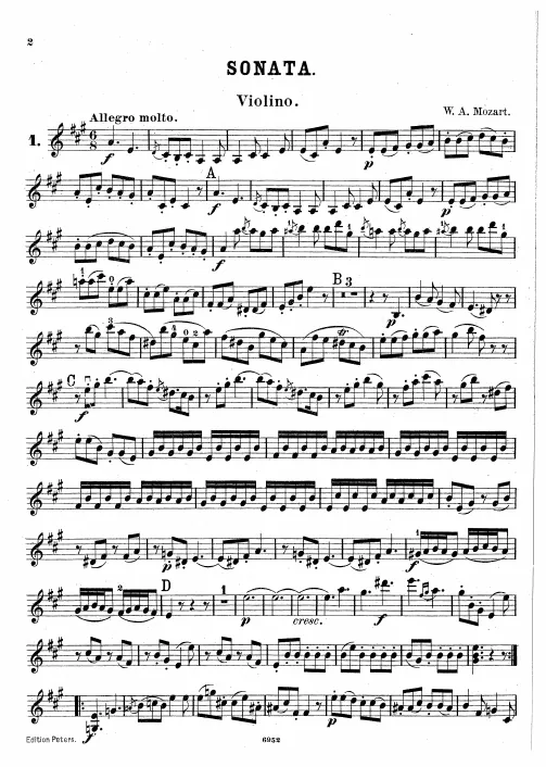 First page of Violin Sonata