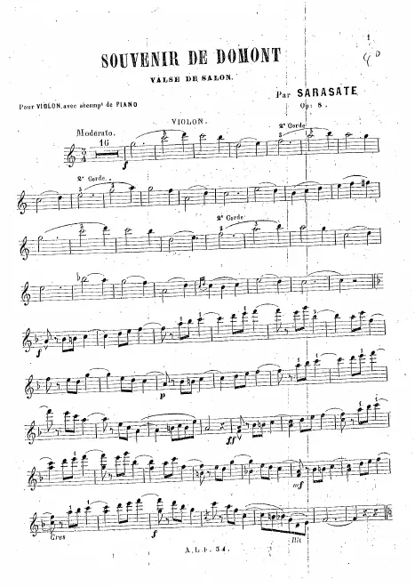 First page of Souvenir de Domont
