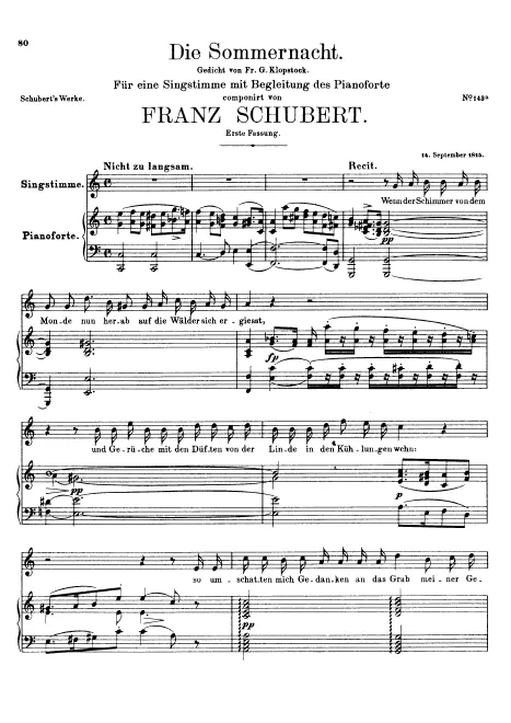 First page of Die Sommernacht