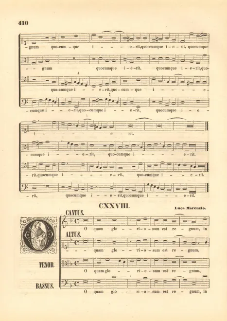 First page of O quam gloriosum est regnum
