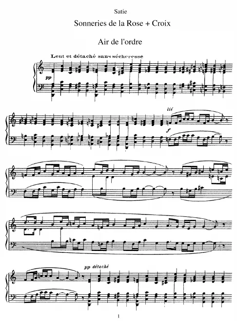 First page of 3 Sonneries de la Rose+Croix