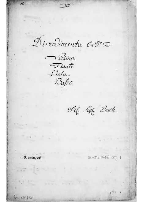 First page of Divertimento in D major
