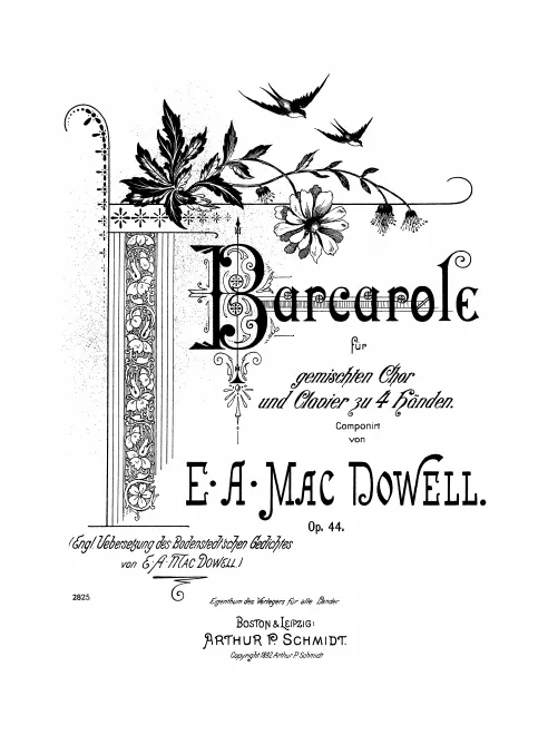 First page of Barcarolle