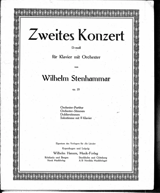 First page of Piano Concerto No.2