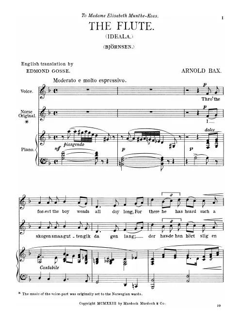 First page of The Flute