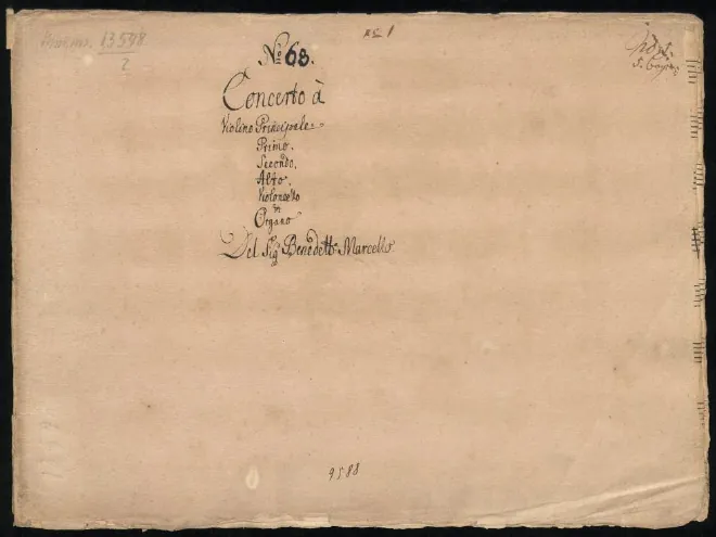 First page of Violin Concerto in F major