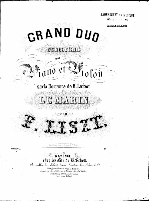 First page of Grand duo concertant sur le 'Le marin'