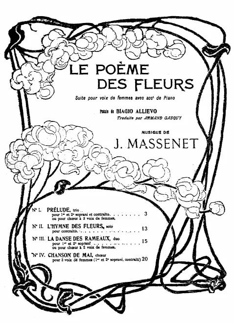 First page of Le poème des fleurs