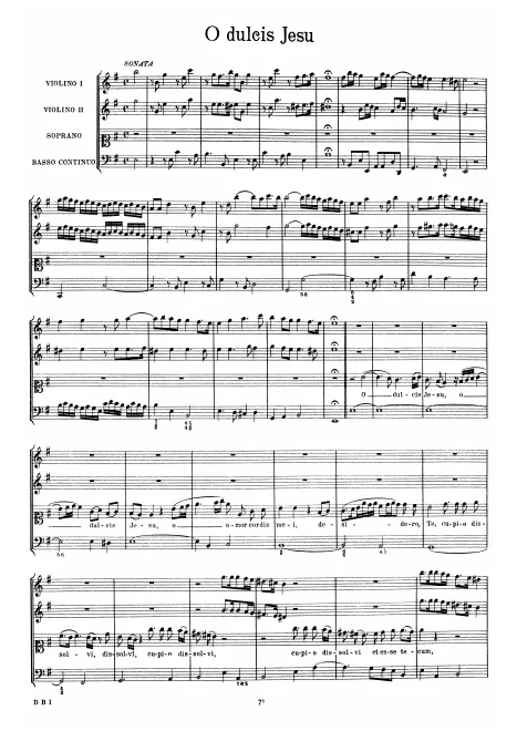 First page of O dulcis Jesu
