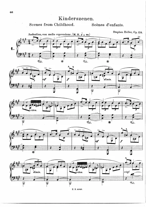 First page of Scènes d'Enfants