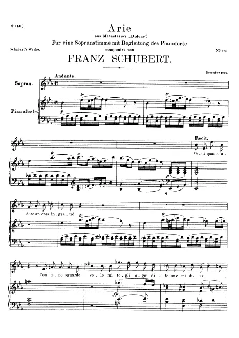 First page of Vedi quanto t'adoro (1st & 2nd versions); Vedi quanto adoro (3rd & 4th versions)