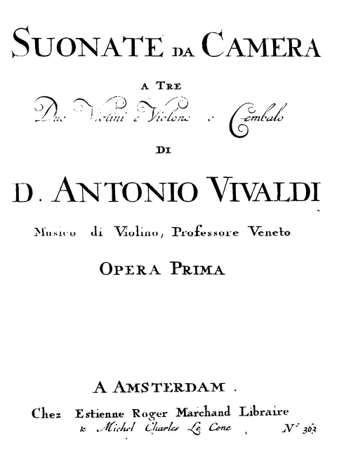 First page of Trio Sonata in G minor