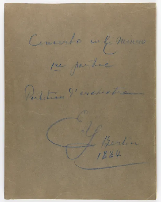 First page of Violin Concerto in D minor