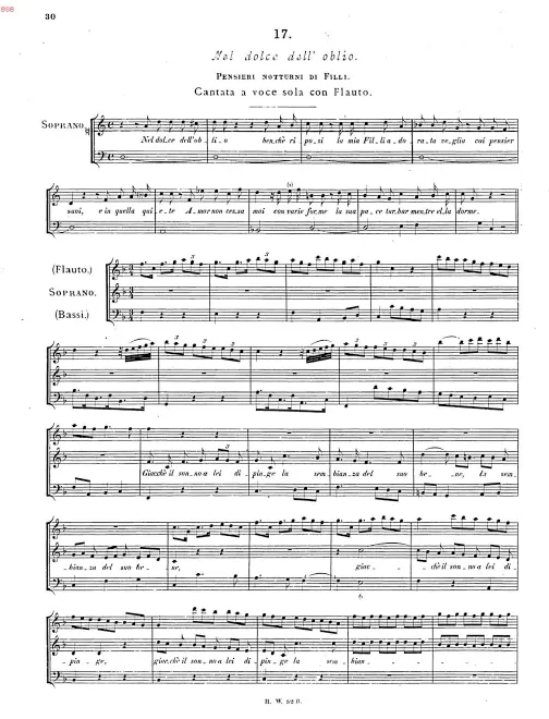 First page of Pensieri notturni di Filli