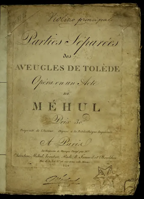 First page of Les deux aveugles de Tolède