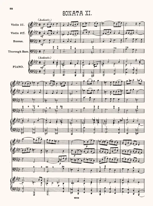 First page of Trio Sonata in F minor