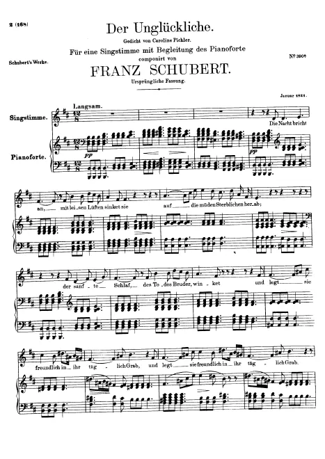 First page of Der Unglückliche