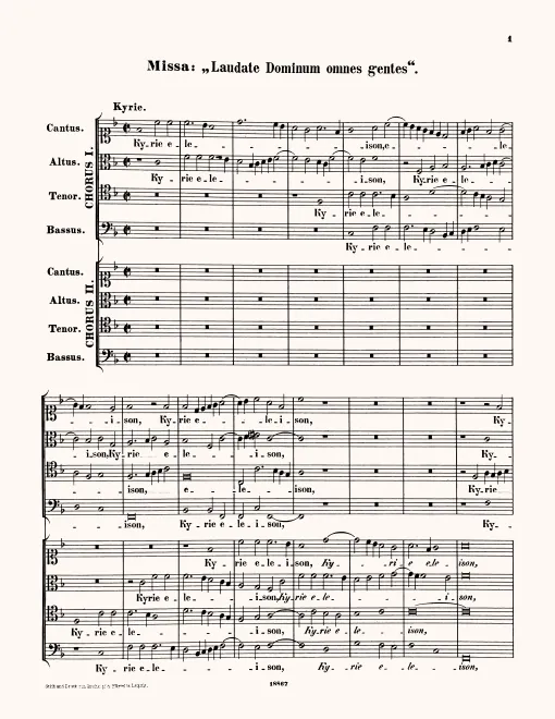 First page of Missa Laudate Dominum omnes gentes