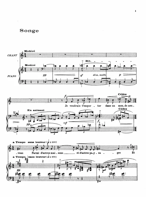First page of Le vieux coffret