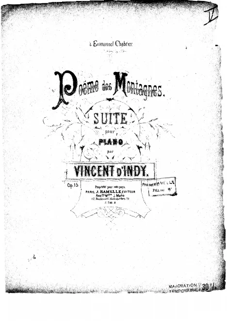 First page of Poème des montagnes