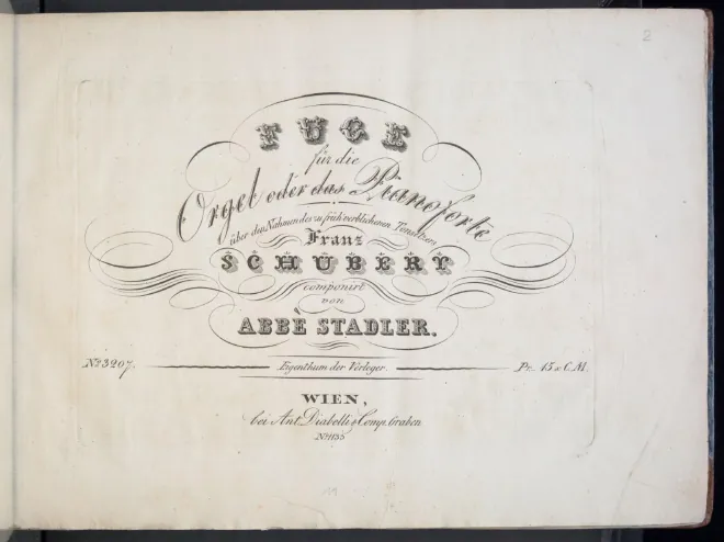 First page of Fugue on the name of Schubert