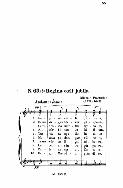 First page of Regina coeli jubila