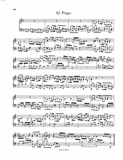 First page of Fugue in C major