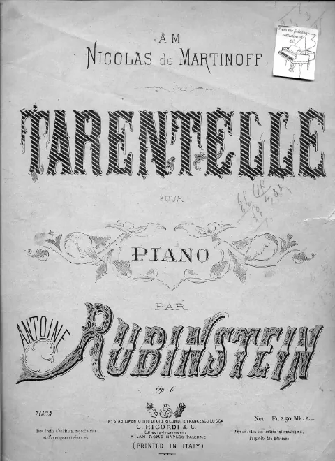 First page of Tarantelle