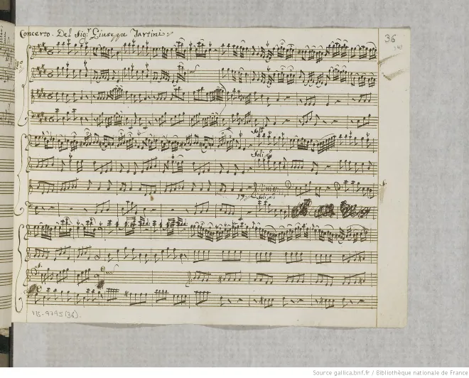 First page of Violin Concerto in E major