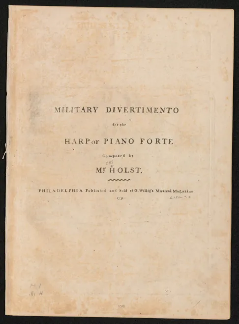 First page of Military Divertimento