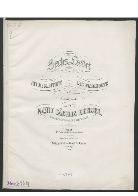 First page of 6 Lieder