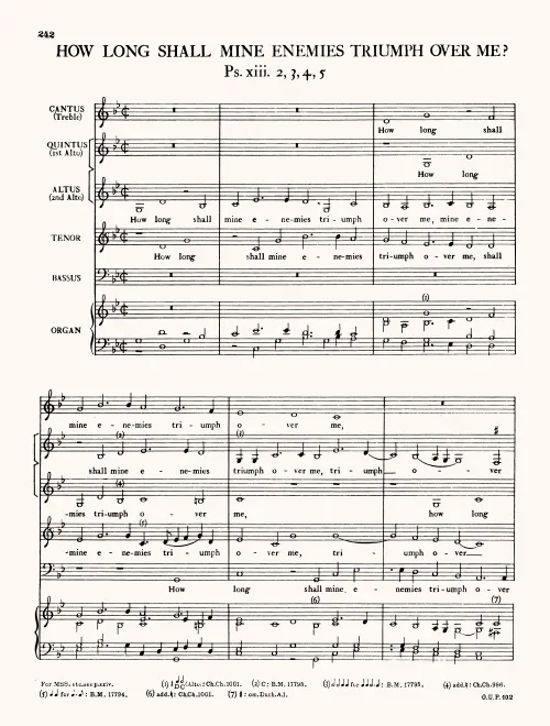 First page of How Long Shall Mine Enemies Triumph Over Me?