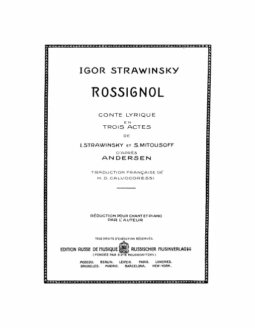 First page of Le rossignol