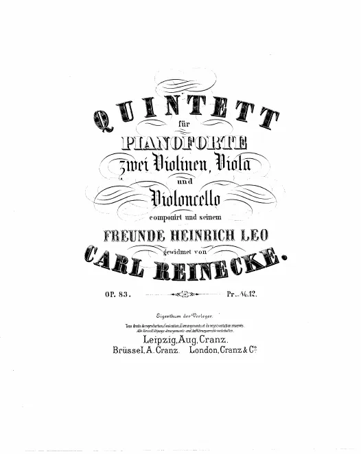 First page of Piano Quintet