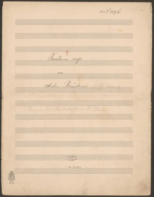 First page of Tantum ergo