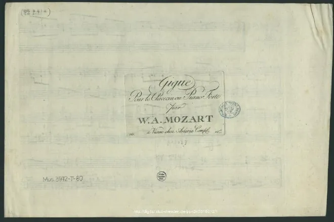 First page of Gigue Pour le Clavecin ou Piano Forte