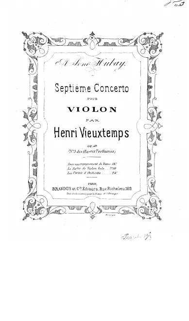 First page of Violin Concerto No.7