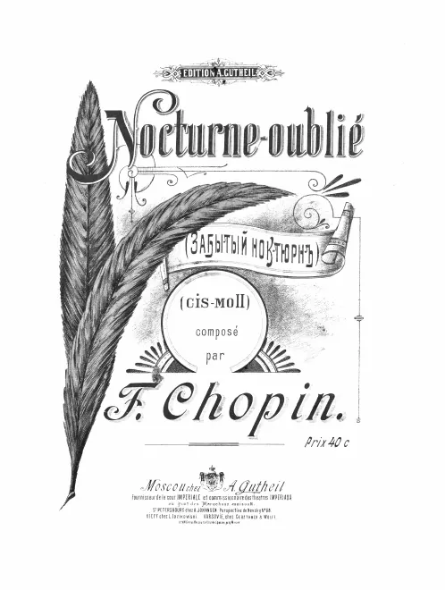 First page of Nocturne oubliée