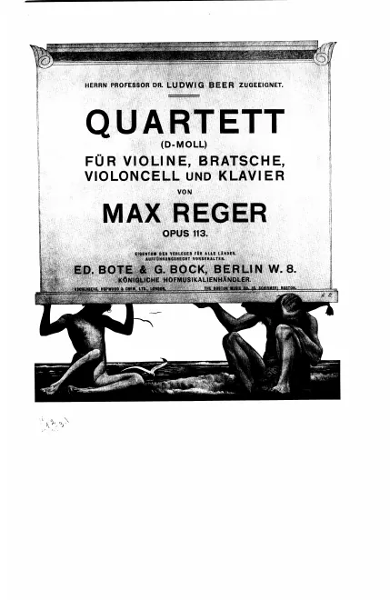 First page of Piano Quartet No.1