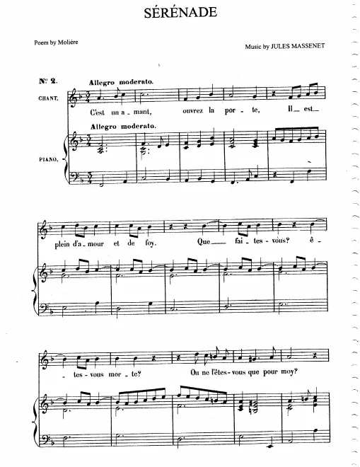 First page of Sérénade