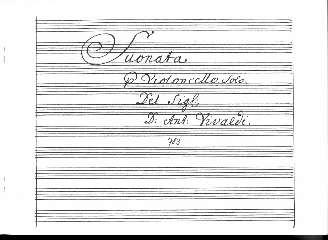 First page of Cello Sonata in G minor