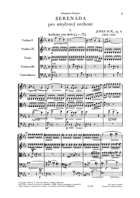 First page of Serenade