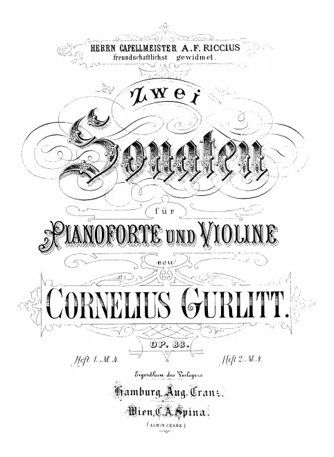 First page of 2 Violin Sonatas
