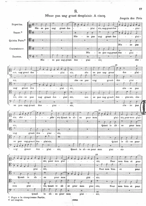 First page of N'est-ce pas un grand desplaisir