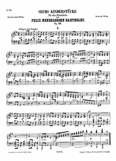 First page of 6 Kinderstücke